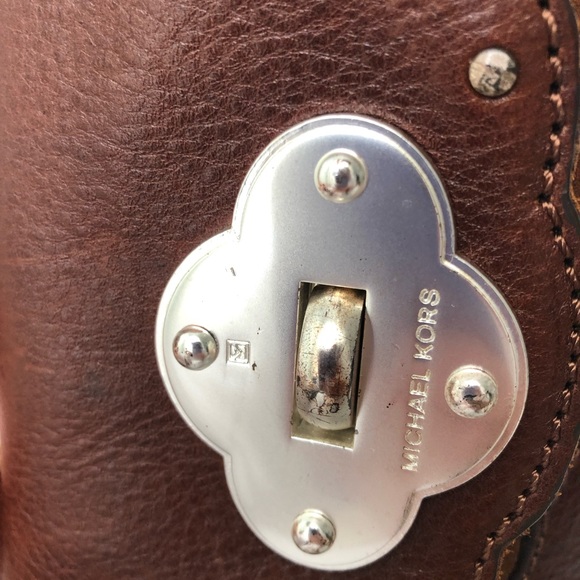 Michael Kors Vintage Brown Leather Purse - Picture 7 of 9